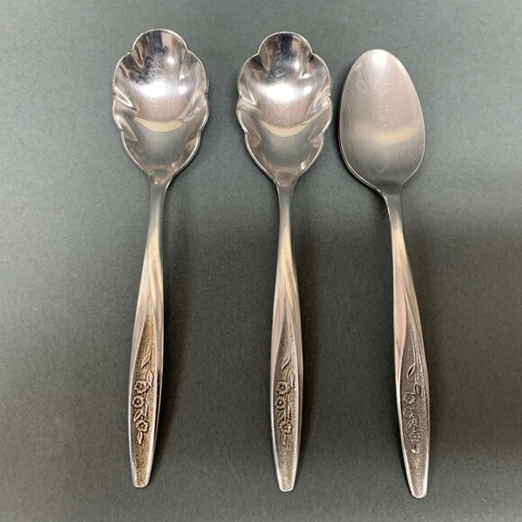 Superior Stainless International Silver Sugar Shell Spoons Radiant Rose Flatware - Picture 1 of 5